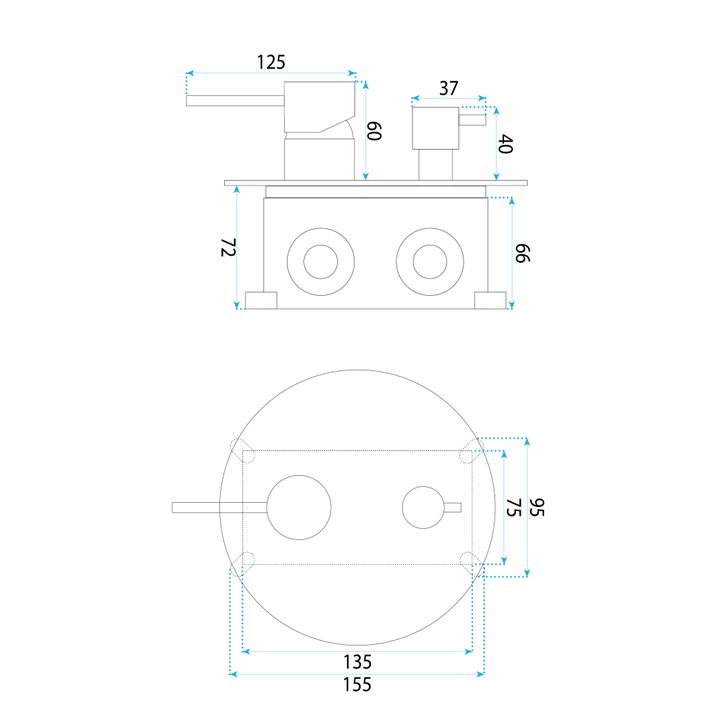 Set de dus incastrat Rea Lungo Diamond crom   + BOX [5]