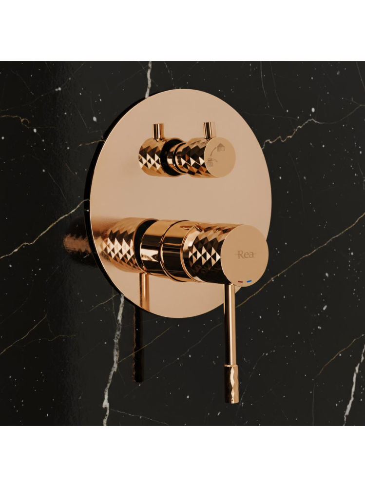 Set de dus incastrat Rea Lungo Diamond cupru + BOX [2]