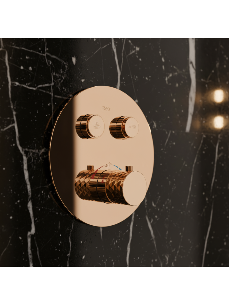 Set de dus incastrat Rea Lungo Diamond cupru + BOX [9]