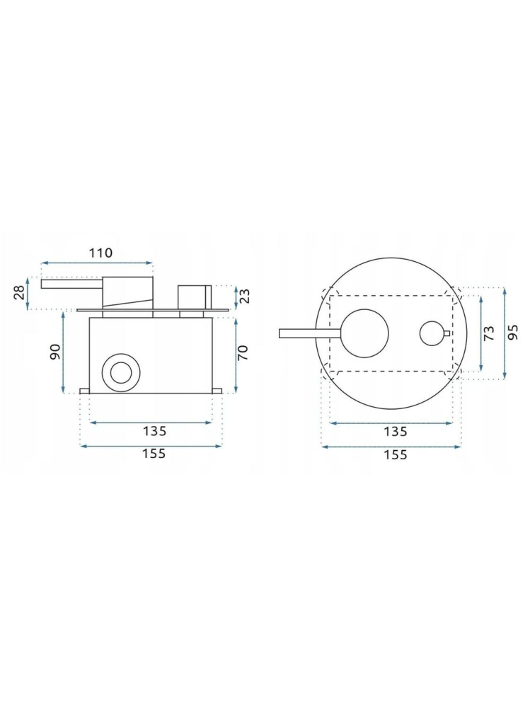 Set de dus incastrat Rea Lungo Grip cupru periat + BOX [6]