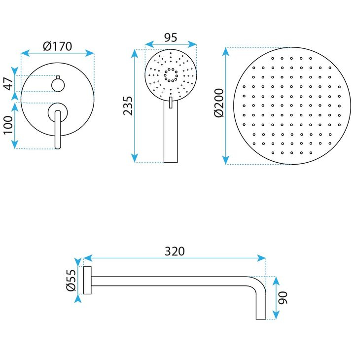 Set de dus incastrat Rea Ontario auriu periat + BOX [7]