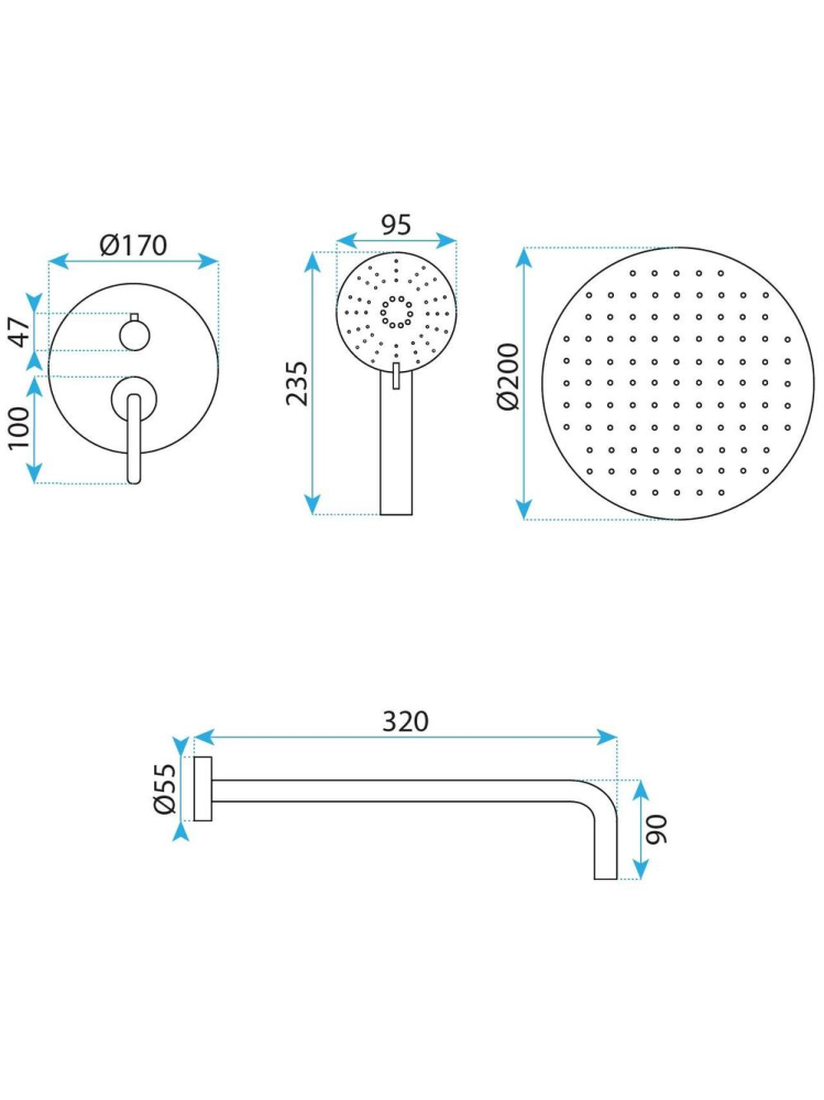 Set de dus incastrat Rea Ontario cupru periat  + BOX [6]
