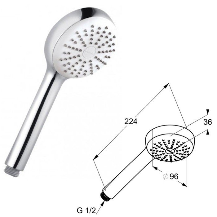 Set de dus, Kludi, Bozz, 7 in 1, crom [7]