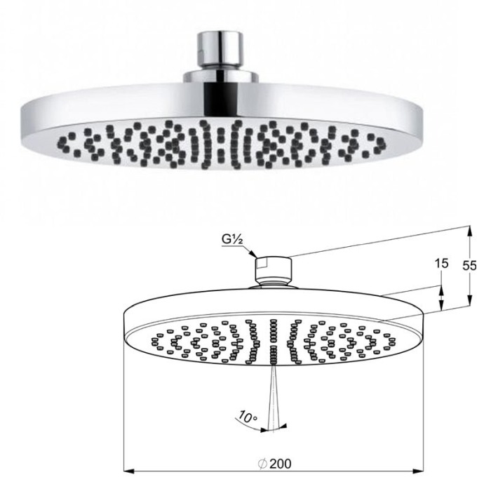 Set de dus, Kludi, Bozz, 7 in 1, crom [5]