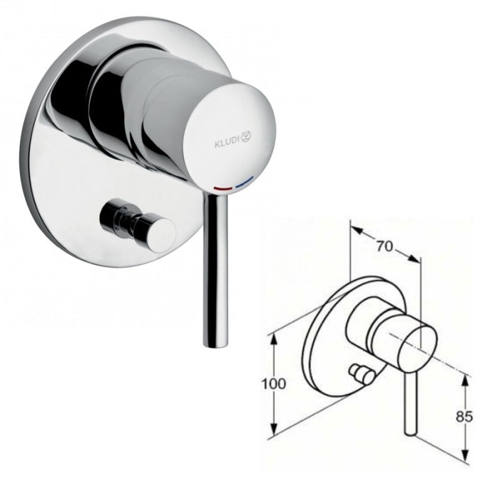 Set de dus, Kludi, Bozz, 7 in 1, crom [2]