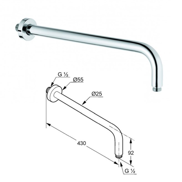 Set de dus, Kludi, Bozz, 7 in 1, crom [4]