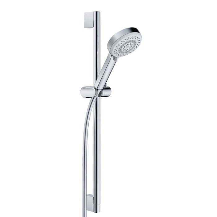 Set de duș, Kludi, sDive, cu pară 3S, bară de 60cm și furtun de 160cm, crom [1]