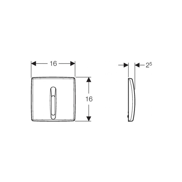 Set de instalare Geberit Prepack pentru pisoar cu senzor si clapeta alba [3]