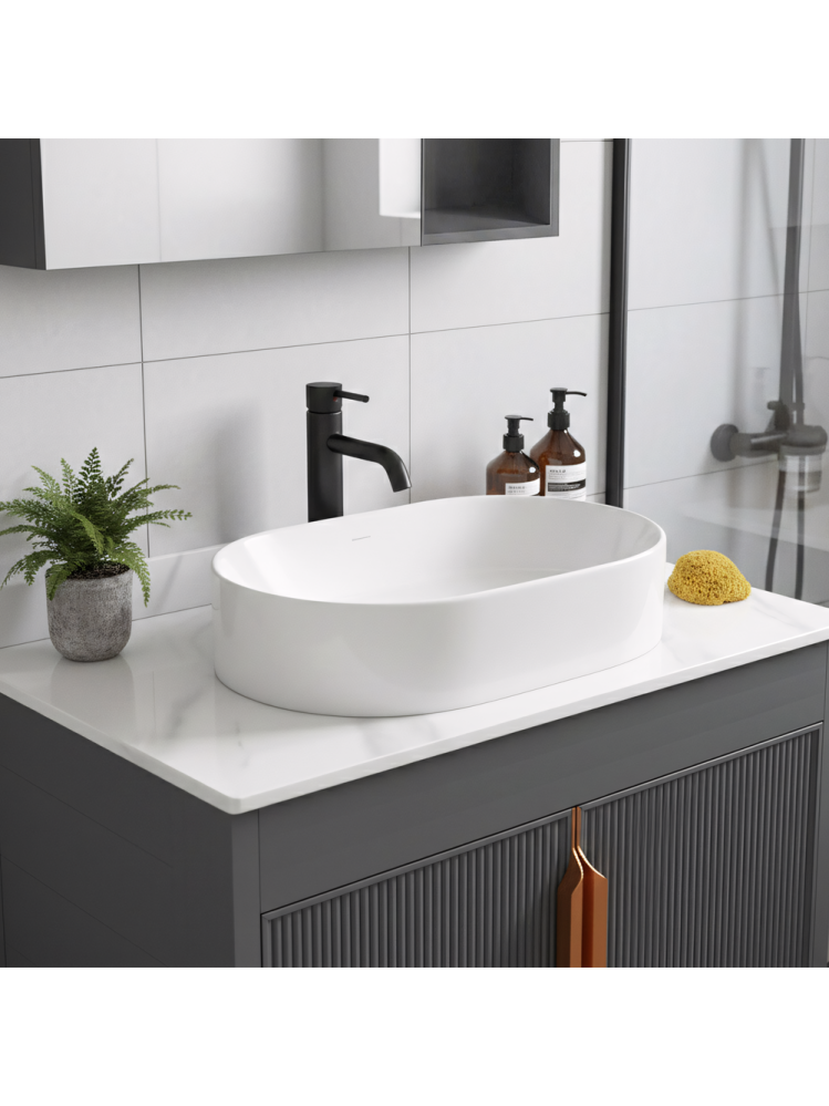 Set de mobilier de baie cu blat Modo 60cm gri [4]