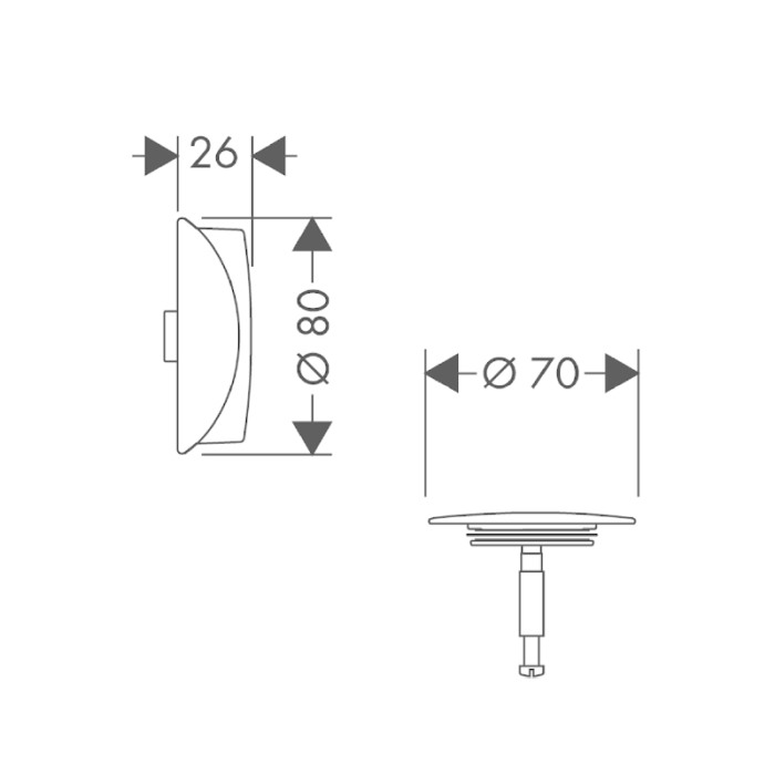 Set de ornamente, Hansgrohe, pentru instalatiile de cada Flexaplus, auriu [2]