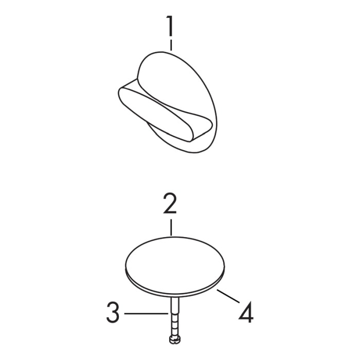 Set de ornamente, Hansgrohe, pentru instalatiile de cada Flexaplus, bronz periat [3]