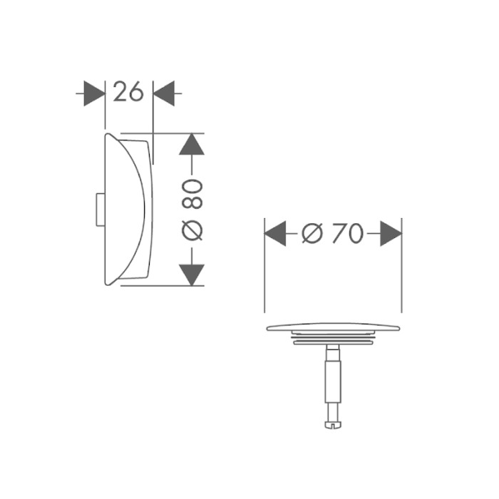 Set de ornamente, Hansgrohe, pentru instalatiile de cada Flexaplus, crom [2]
