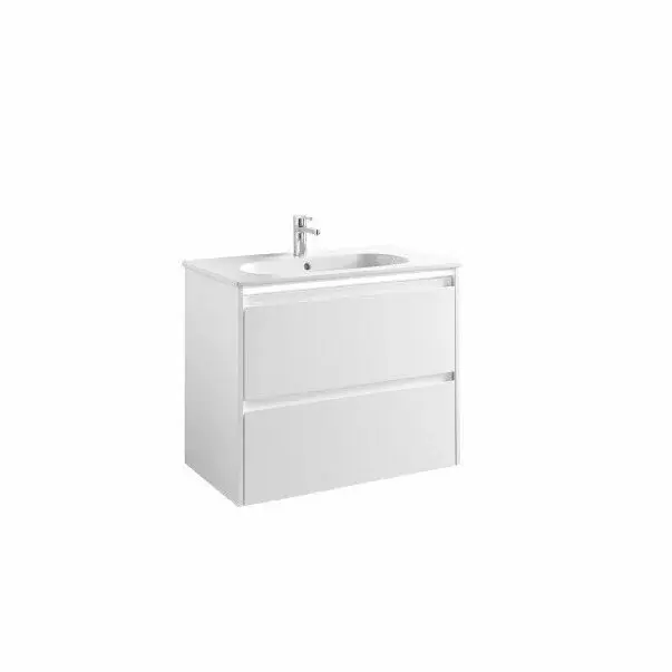 Set dulap suspendat si lavoar Gala Klea alb lucios 79 cm [1]