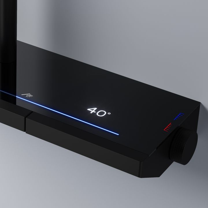 Set dus cu termostat REA Pedro negru [2]