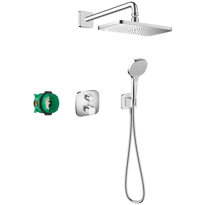 Set dus Hansgrohe, Croma E 280 ShowerSelect, baterie cu termostat Ecostat E, 1 jet, crom [1]