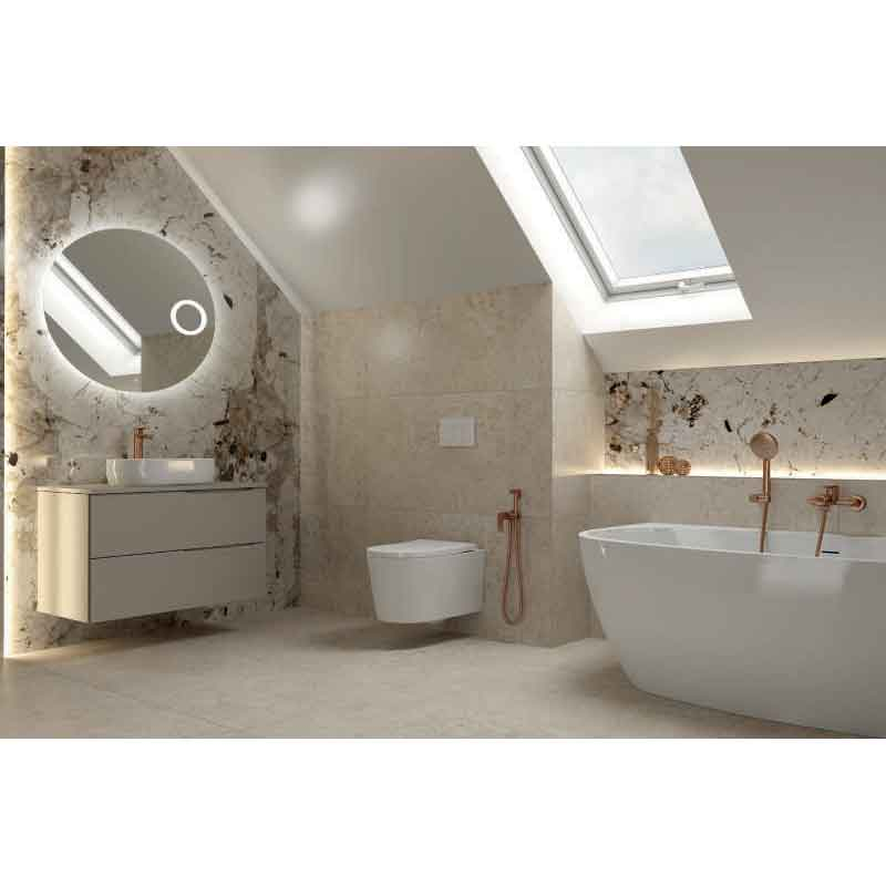 Set duș igienic LaVita, Verdi, furtun 120 cm, corp încastrat, brushed copper [2]
