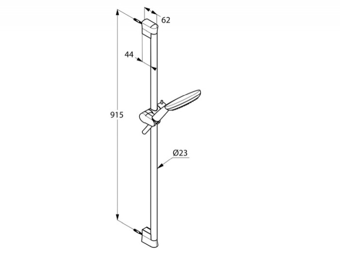 Set dus Kludi, Freshline, 3S, cu bara de 90 cm, crom [2]