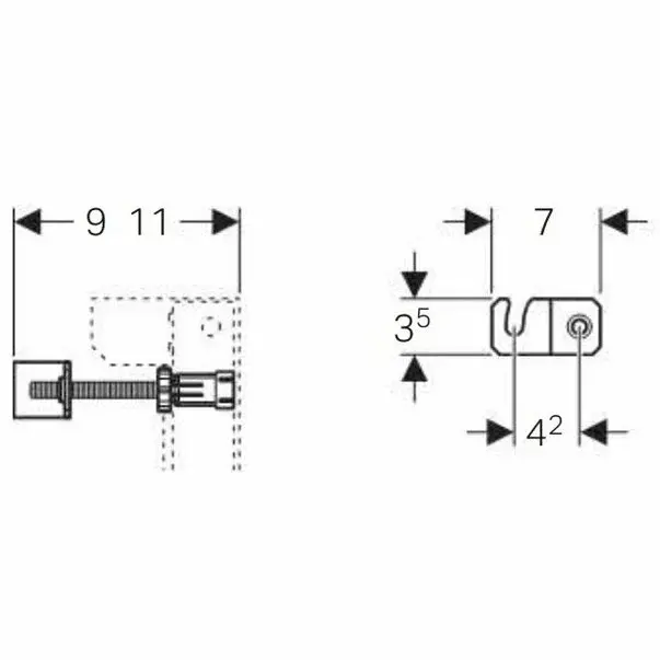 Set fixare Geberit pentru cadre Duofix cu rezervor 8 cm [2]