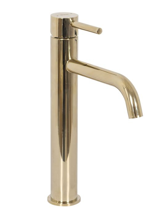 Set lavoar Sofia marble negru + baterie inalta Lungo auriu + dop universal auriu [4]