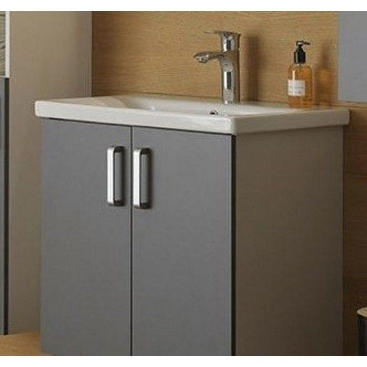 Set mobilier baie (masca cu 2 usi si lavoar) Kolpa San Evelin 65x46xH64 cm, antracit [1]