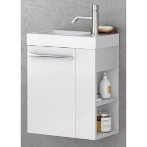 Set mobilier baie (masca si lavoar) Kolpa San Kiki 51x25xH51 cm, deschidere stanga, alb [1]