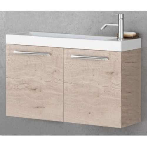 Set mobilier baie (masca si lavoar) Kolpa San Kiki 61x30xH51 cm, bej (craftwood) [1]
