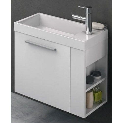 Set mobilier baie (masca si lavoar) Kolpa San Kiki 61x30xH51 cm, deschidere stanga, alb [1]