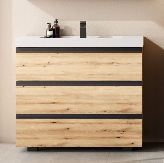 Set mobilier baie (masca stativa cu 3 sertare si lavoar) Kolpa San Harmony 70x48xH90, stejar natur [1]