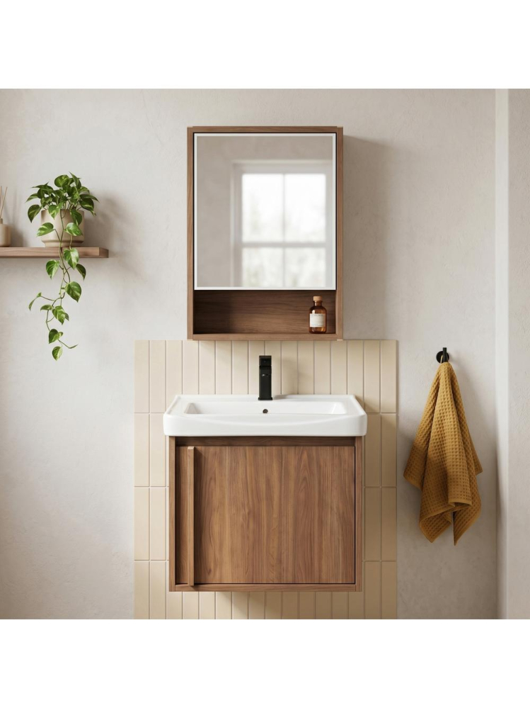 Set mobilier de baie cu lavoar Gama T25023 HHL 50CM maro [4]