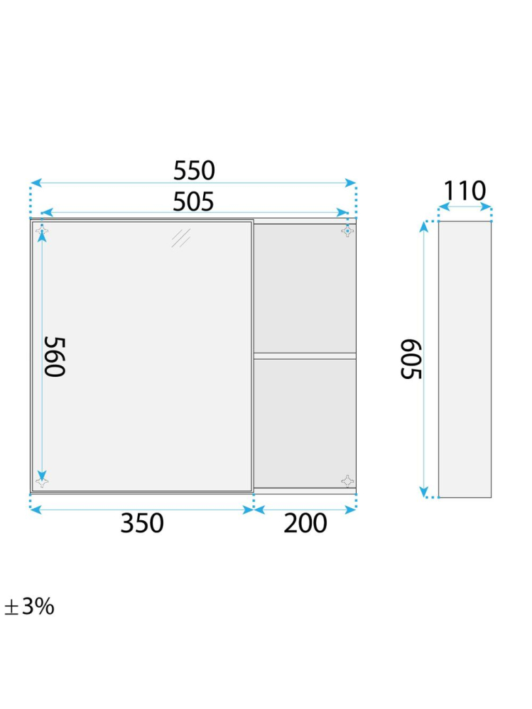 Set mobilier de baie cu lavoar Gama T25023 HHL 60CM maro [14]