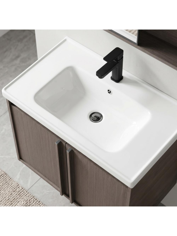 Set mobilier de baie cu lavoar Gama T25023 KJM 70CM maro [6]
