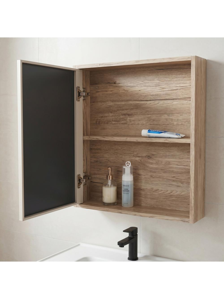 Set mobilier de baie cu lavoar Gama T25023 QHM 60CM bej maro [6]