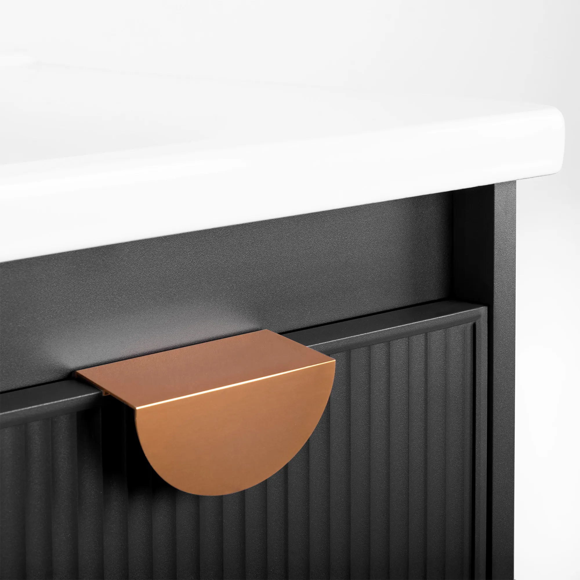 Set mobilier de baie cu lavoar Mario 60 cm Gri [6]