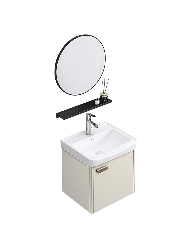 Set mobilier de baie cu lavoar Molly 40cm Bej [10]