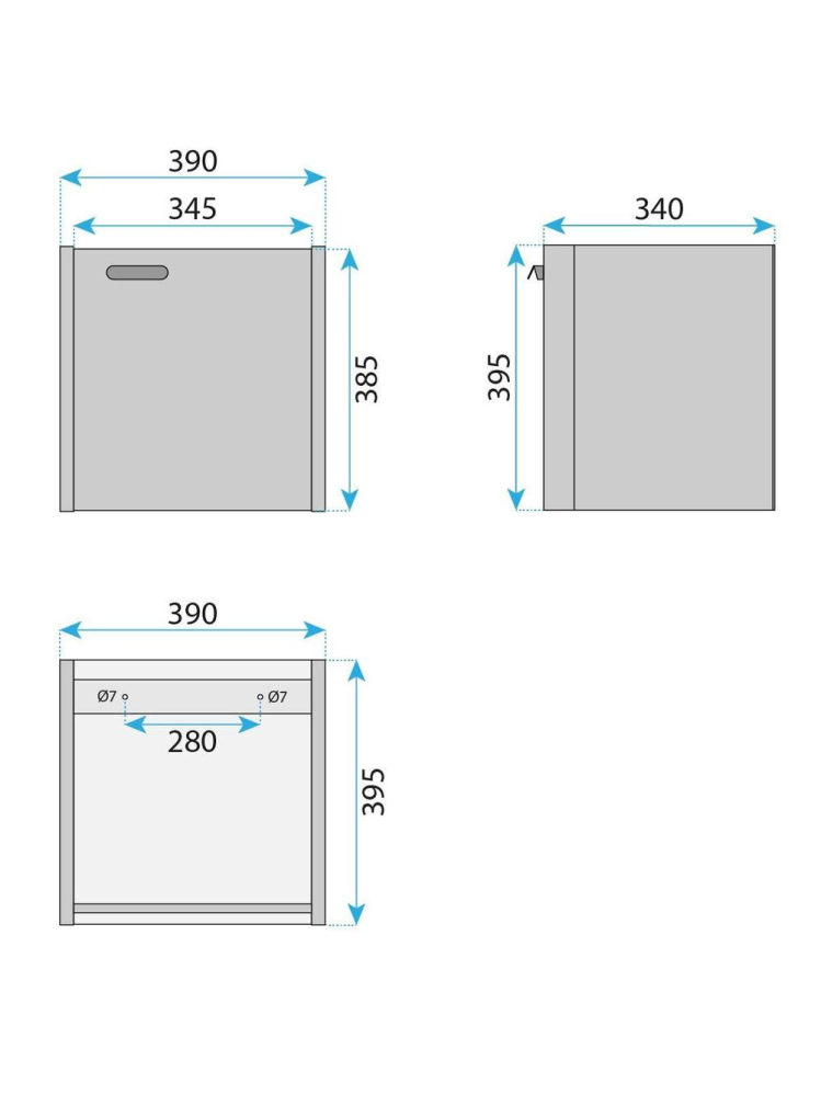 Set mobilier de baie cu lavoar Molly 40cm Bej [7]