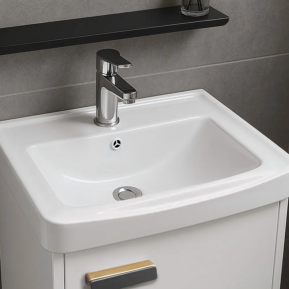Set mobilier de baie cu lavoar Molly 40cm Alb [4]