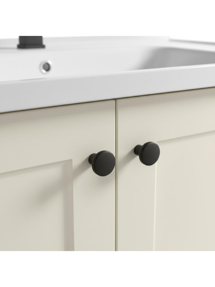 Set mobilier de baie cu lavoar Monti 60cm Crem [4]