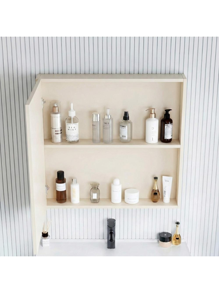 Set mobilier de baie cu lavoar River 60cm Crem [4]