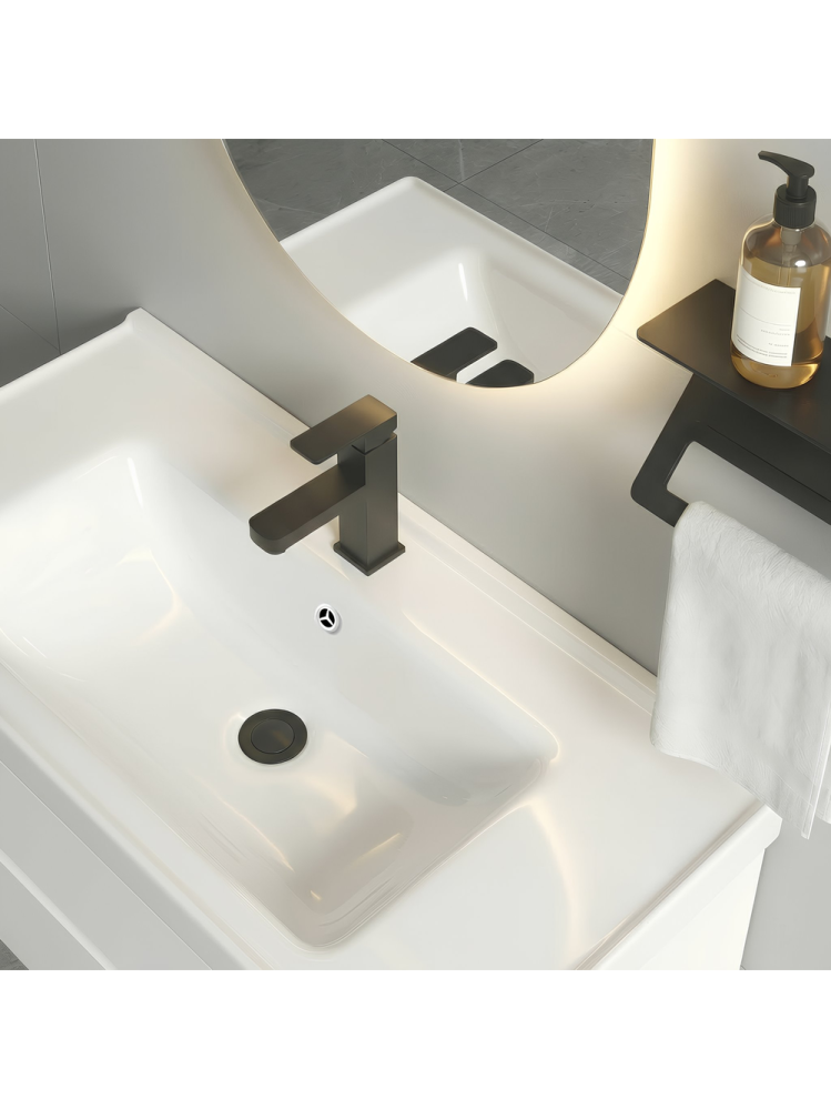 Set mobilier de baie cu lavoar Toledo 60cm alb [4]