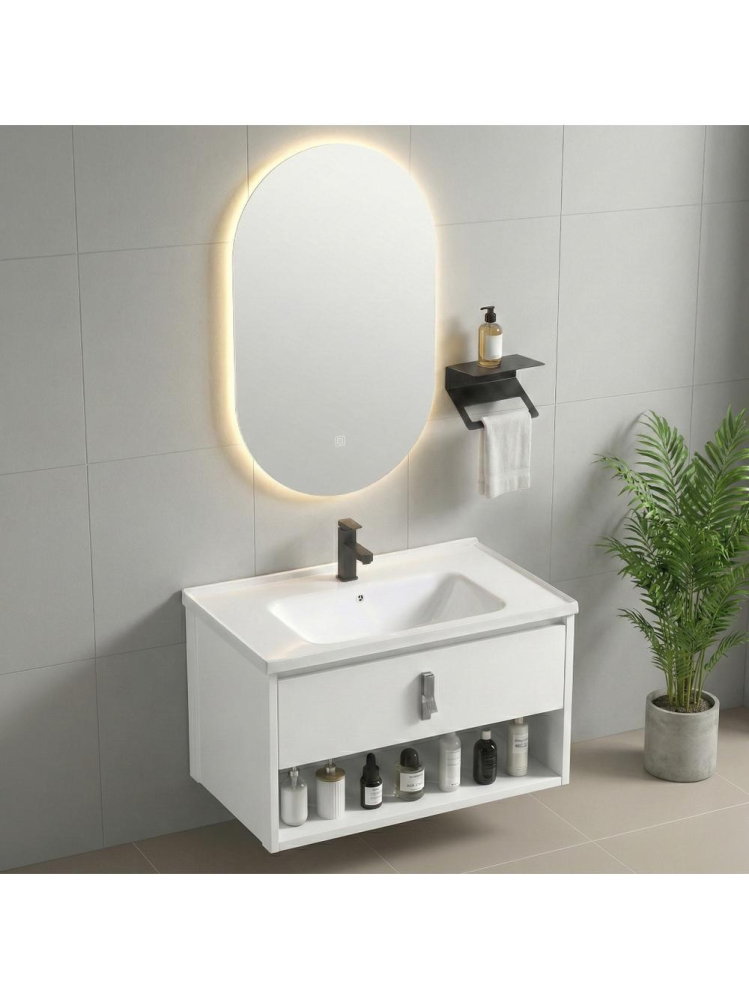 Set mobilier de baie cu lavoar Toledo 60cm alb [3]