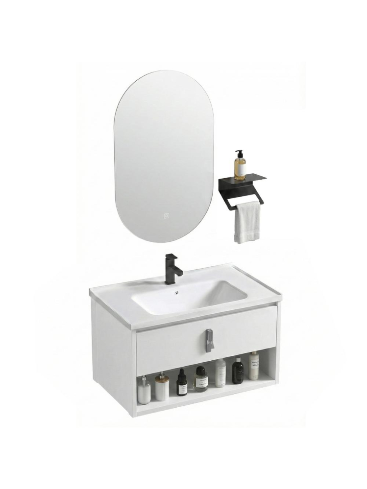 Set mobilier de baie cu lavoar Toledo 60cm alb [7]