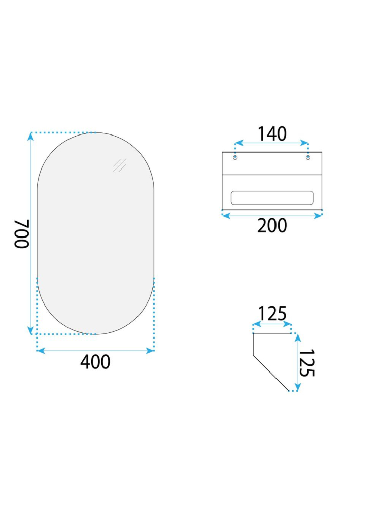 Set mobilier de baie cu lavoar Toledo 60cm Grey [9]