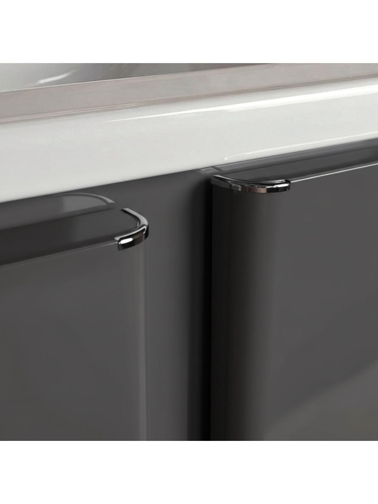 Set mobilier de baie cu lavoar Tula 60cm gri [3]