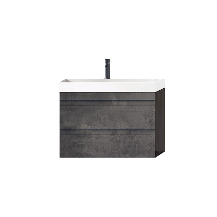 Set mobilier suspendat si lavoar, KolpaSan, Naomi, 60 cm, dark concrete [1]