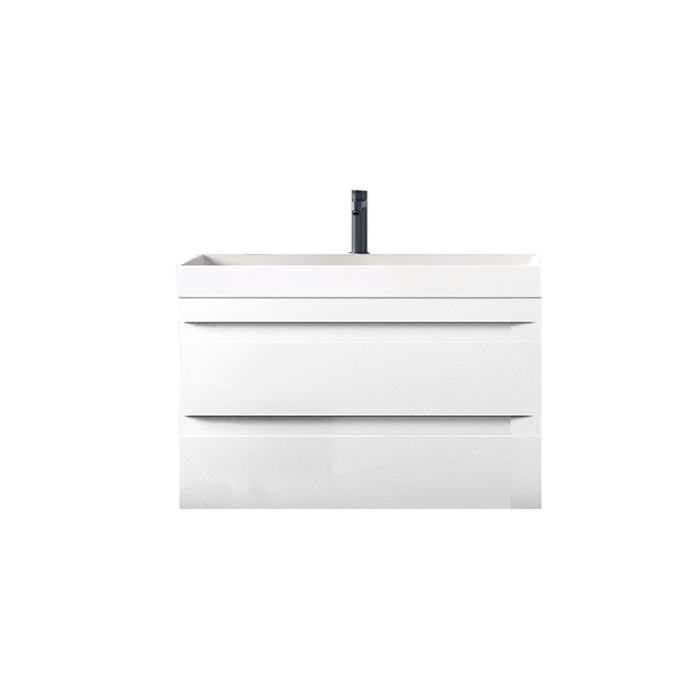 Set mobilier suspendat si lavoar, Kolpasan, Naomi, 70 cm, alb [1]