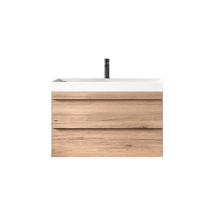 Set mobilier suspendat si lavoar, Kolpasan, Naomi, 70 cm, natural wood [1]