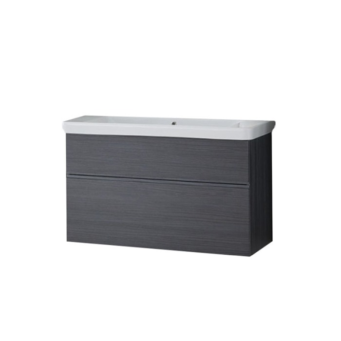 Set mobilier suspendat si lavoar Kolpasan, Oxana, 105 cm, stejar inchis [1]