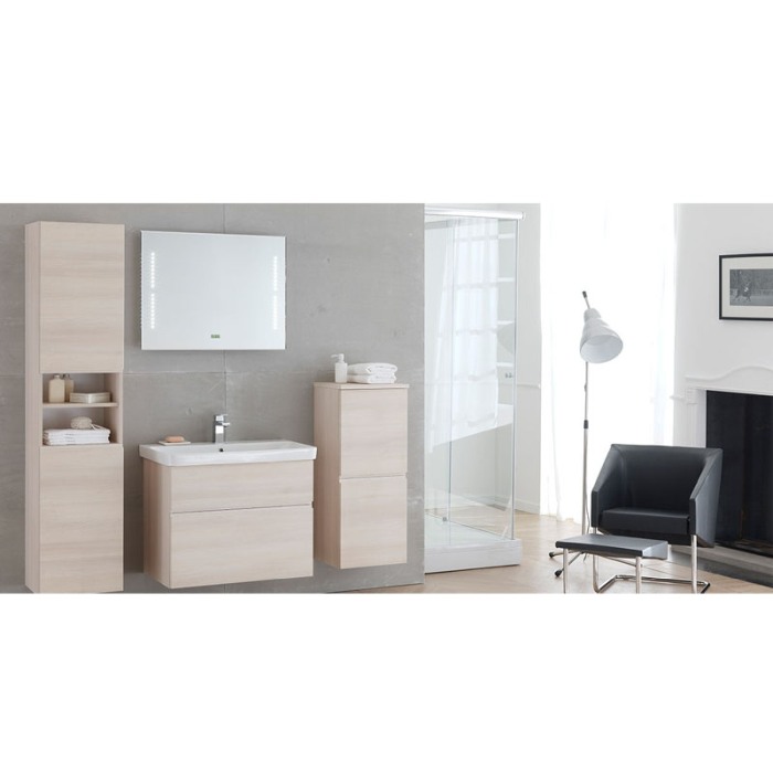 Set mobilier suspendat si lavoar Kolpasan, Oxana, 60 cm, salcam deschis [5]