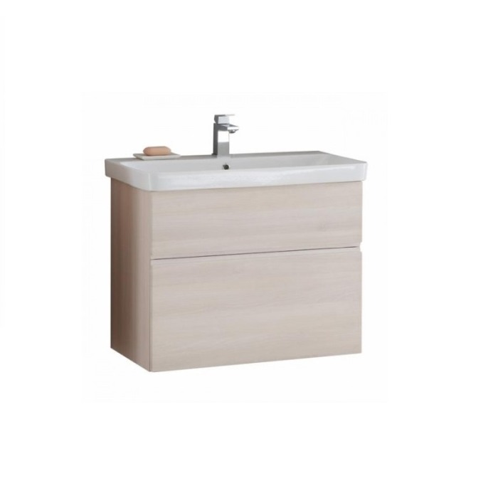 Set mobilier suspendat si lavoar Kolpasan, Oxana, salcam deschis, 80 cm [1]