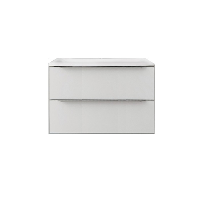 Set mobilier suspendat si lavoar Kolpasan, Tara, 71 cm, alb mat [1]